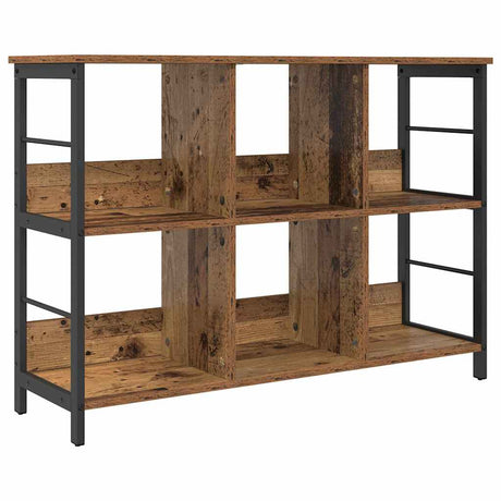 Vidaxl boekenkast 6-laags 102 x 32 x 72,5 cm bewerkt hout oud hout