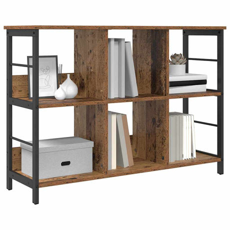 Vidaxl boekenkast 6-laags 102 x 32 x 72,5 cm bewerkt hout oud hout