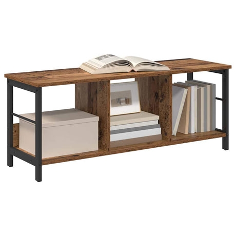 Vidaxl boekenkast 3-laags 102 x 32 x 40,5 cm bewerkt hout oud hout