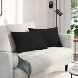 Vidaxl sofa kussens 2 st stof zwart 60 x 40 cm