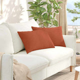 Vidaxl sofa kussens 2 stuks rood-oranje 60 x 40 cm cordstof