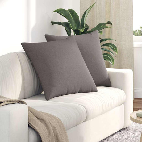 Vidaxl sofa kussens 2 st stof taupe 60 x 60 cm