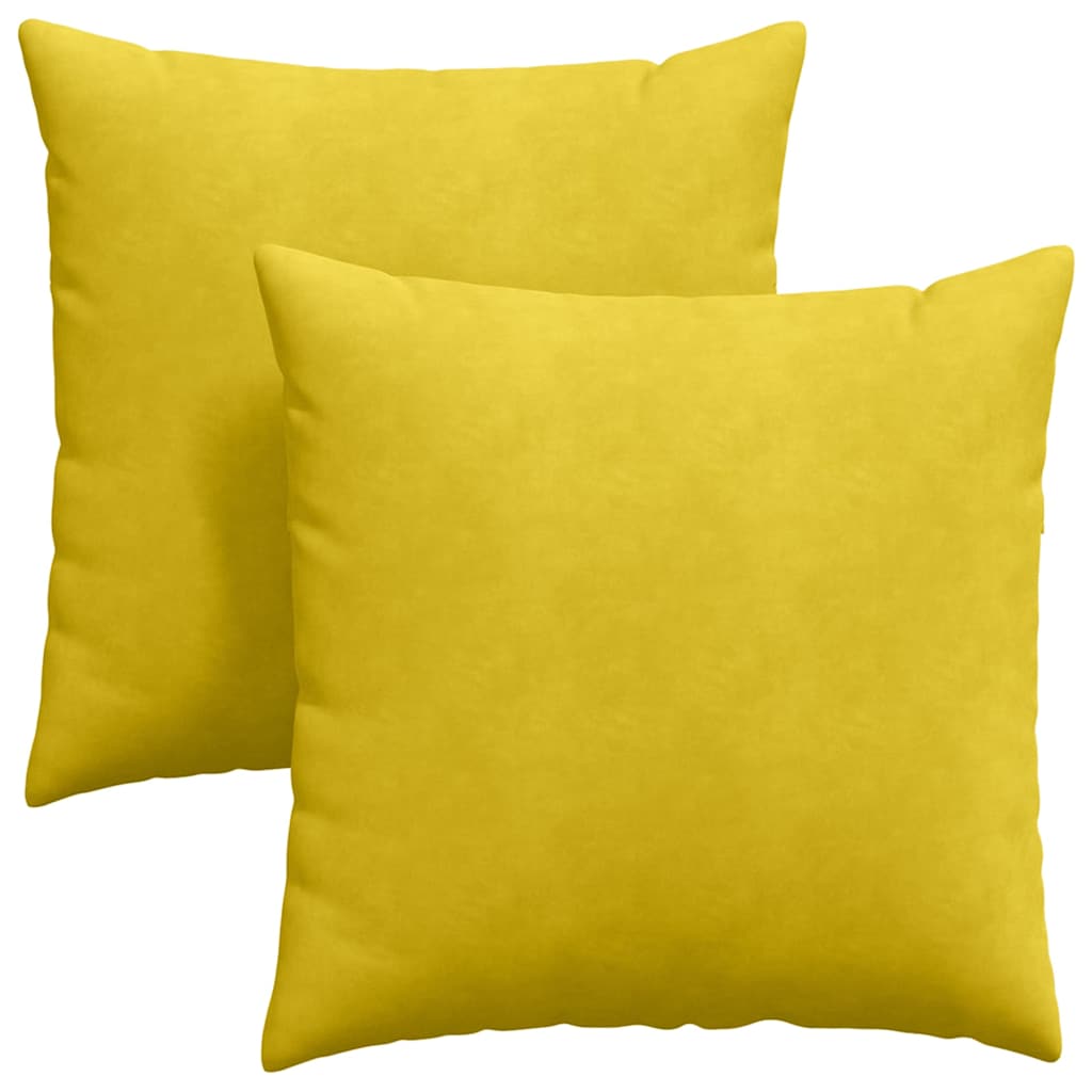 Vidaxl sofa kussens 2 stuks geel 60 x 60 cm cordstof