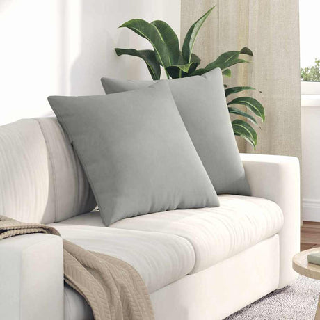 Vidaxl sofa kussens 2 st stof lichtgrijs 80 x 80 cm