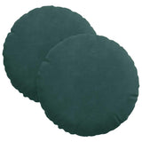 Vidaxl zitkussens 2 stuks donkergroen ø 40 x 13 cm fluweel