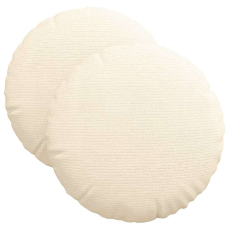 Vidaxl zitkussens 2 pcs crème ø 40 cm katoen stof