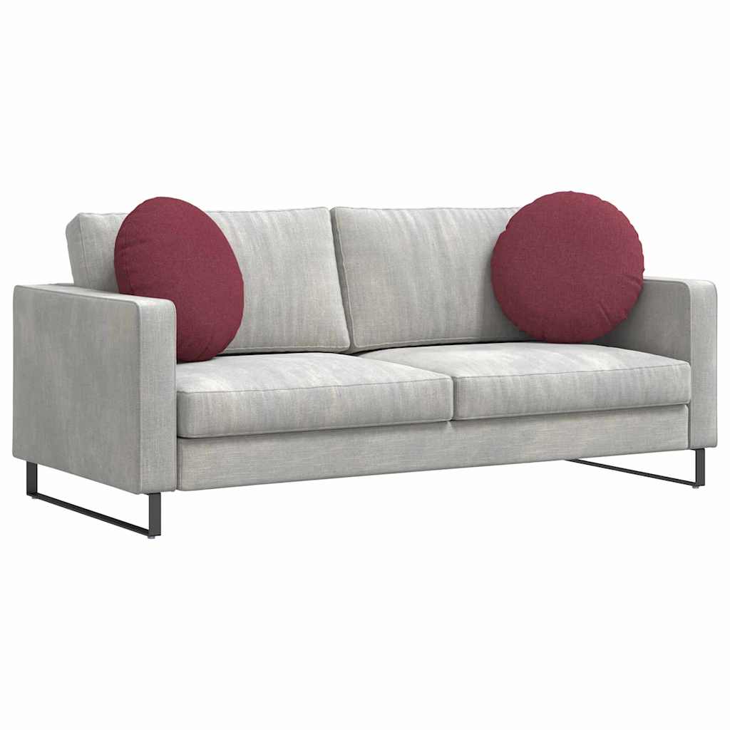 Vidaxl zitkussens 2 pcs wijnrood ø50 x 19 cm stof