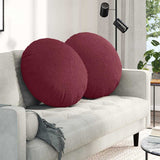 Vidaxl zitkussens 2 pcs wijnrood ø60 x 21 cm stof