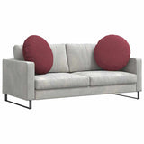 Vidaxl zitkussens 2 st stof wijnrood ø60 x 21 cm