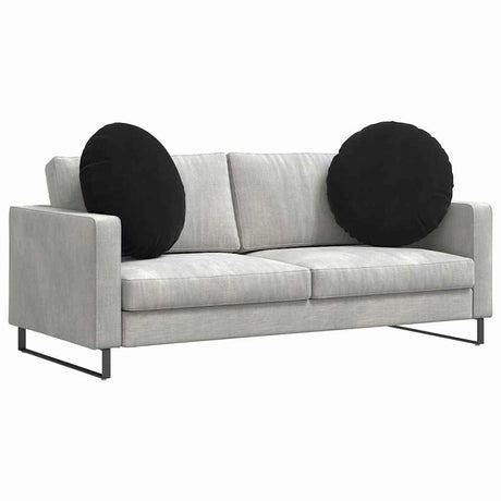 Vidaxl zitkussens 2 stuks zwart ø 40 x 13 cm fluweel