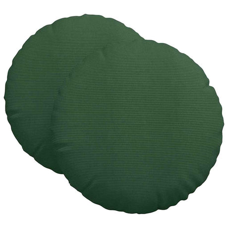 Vidaxl zitkussens 2 pcs donkergroen ø 60 cm katoen stof