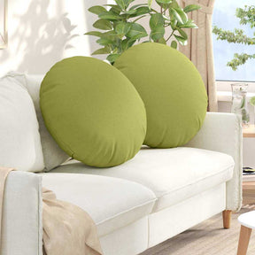 Vidaxl zitkussens 2 st stof lichtgroen ø80 x 29 cm