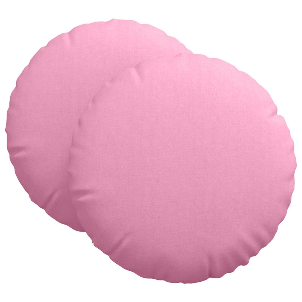 Vidaxl zitkussens 2 st stof roze ø80 x 29 cm