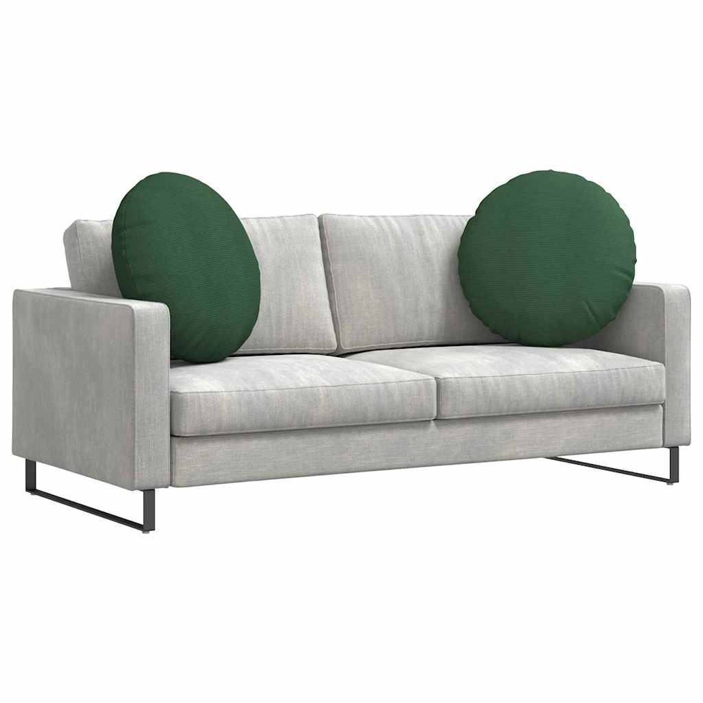 Vidaxl zitkussens 2 pcs donkergroen ø 80 cm katoen stof