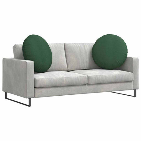 Vidaxl zitkussens 2 pcs donkergroen ø 80 cm katoen stof