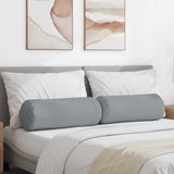 Vidaxl bolster kussens 2 stuks lichtgrijs ø 25 x 70 cm stof