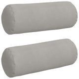 Vidaxl bolster kussens 2 stuks lichtgrijs ø 25 x 70 cm microvezel stof