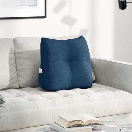 Vidaxl rugkussen blauw 45 x 24 x 50 cm stof