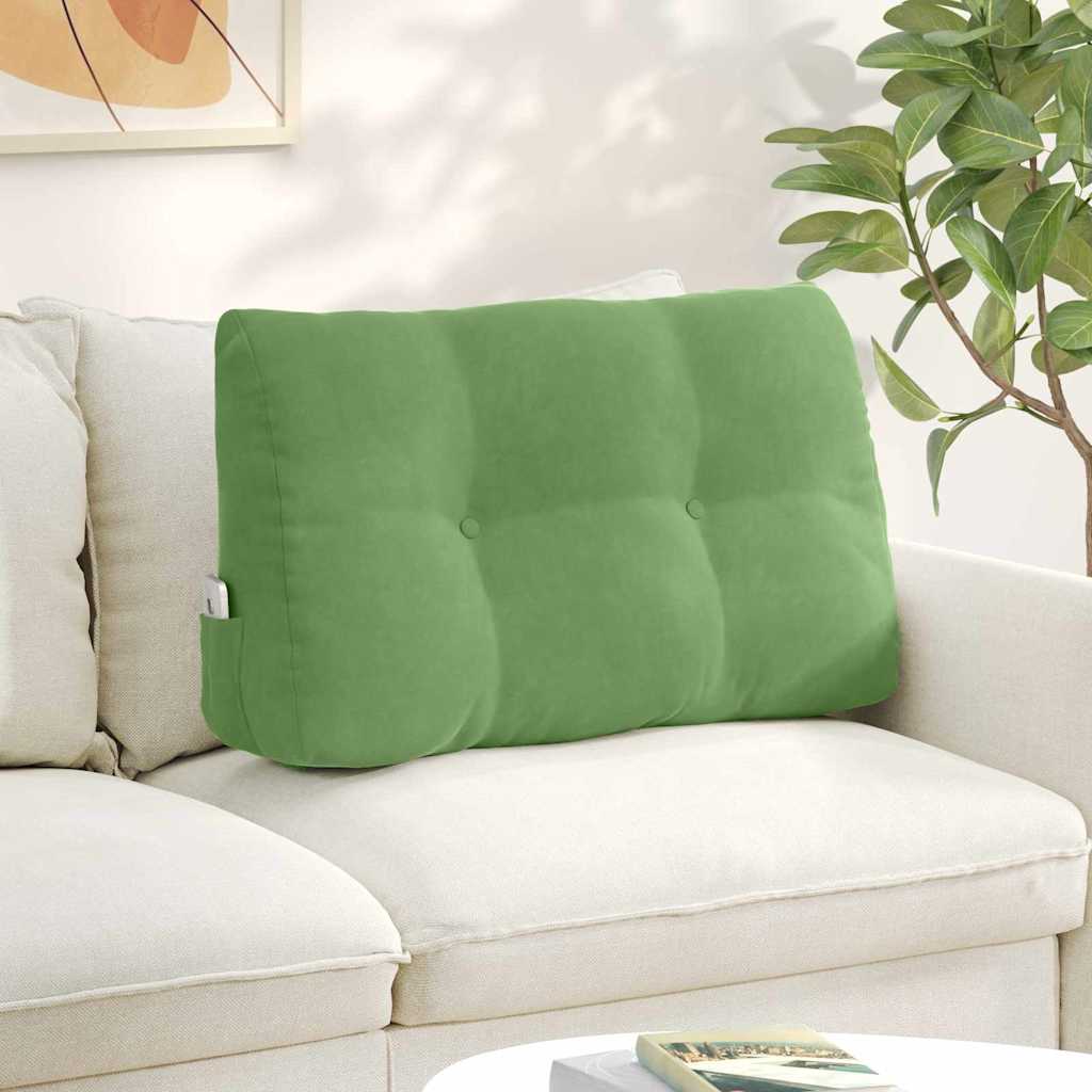 Vidaxl rugkussen lichtgroen 80 x 24 x 50 cm fluweel