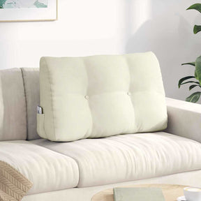 Vidaxl rugkussen crème 80 x 50 x 24 cm fluweel
