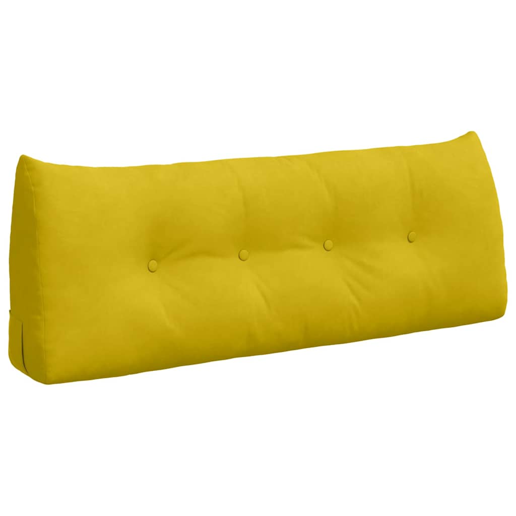 Vidaxl rugkussen geel 120 x 24 x 50 cm fluweel