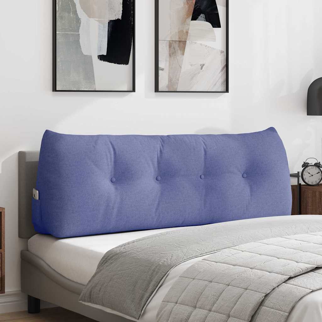 Vidaxl rugkussen jeans blauw 140 x 24 x 50 cm stof