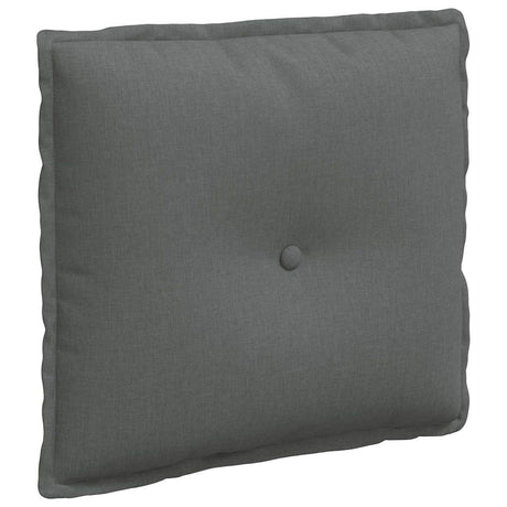Vidaxl rugkussen donkergrijs 50 x 19 x 45 cm stof