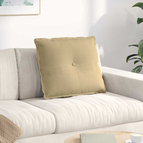 Vidaxl rugkussen grijs groen 60 x 50 cm cordstof