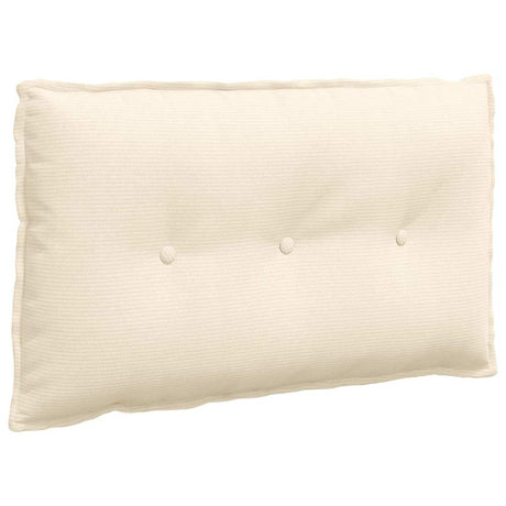 Vidaxl rugkussen crème 80 x 50 cm cordstof