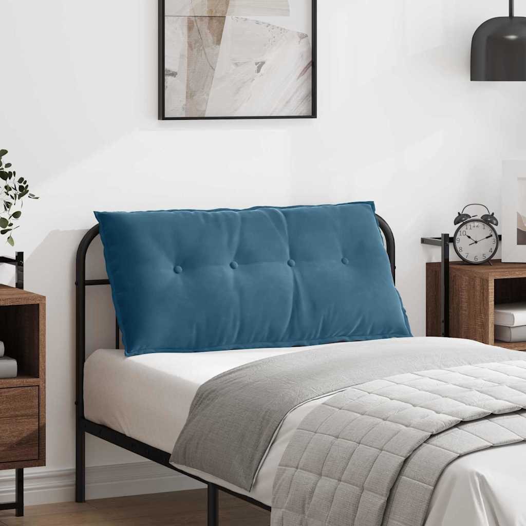Vidaxl rugkussen blauw 100 x 50 cm cordstof