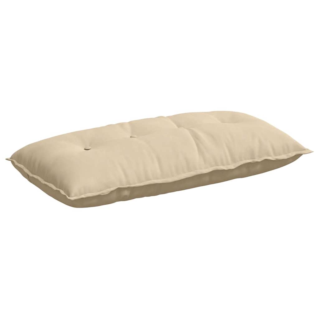 Vidaxl rugkussen crème 100 x 50 cm microvezel stof