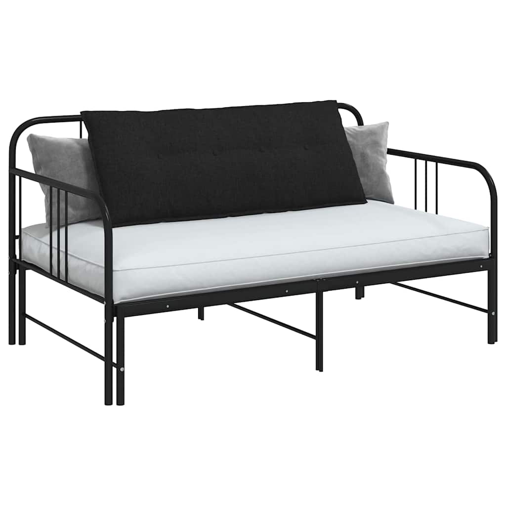 Vidaxl rugkussen zwart 120 x 19 x 50 cm stof