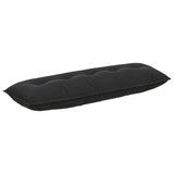 Vidaxl rugkussen zwart 140 x 50 cm cordstof