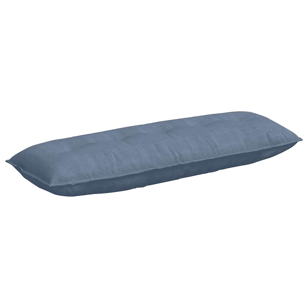 Vidaxl rugkussen blauw 140 x 50 cm cordstof