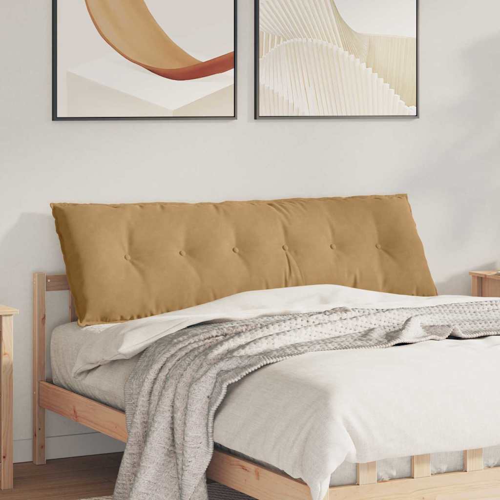 Vidaxl rugkussen bruin 160 x 50 cm katoen stof