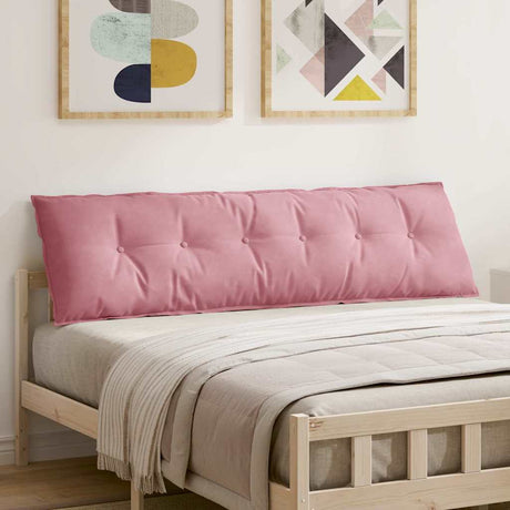 Vidaxl rugkussen roze 180 x 50 cm cordstof