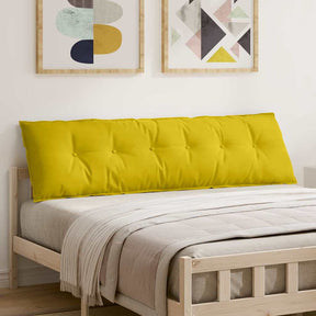 Vidaxl rugkussen geel 180 x 50 cm katoen stof