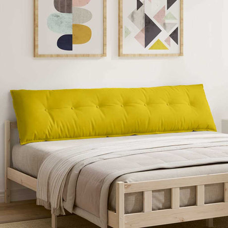 Vidaxl rugkussen geel 200 x 50 cm katoen stof