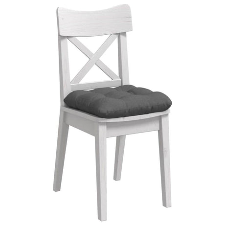 Vidaxl zitkussens 4 pcs donkergrijs 40 x 40 x 12 cm stof