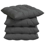 Vidaxl zitkussens 4 pcs donkergrijs 40 x 40 x 6 cm stof
