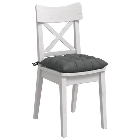 Vidaxl zitkussens 4 pcs donkergrijs 40 x 40 x 6 cm stof
