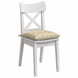 Vidaxl zitkussens 4 st stof crèmekleurig 40 x 40 x 6 cm