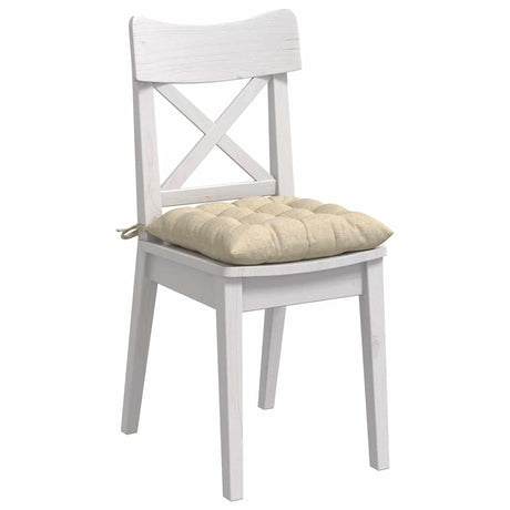 Vidaxl zitkussens 4 st stof crèmekleurig 40 x 40 x 6 cm