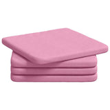 Vidaxl zitkussens 4 stuks roze 40 x 40 x 3 cm stof