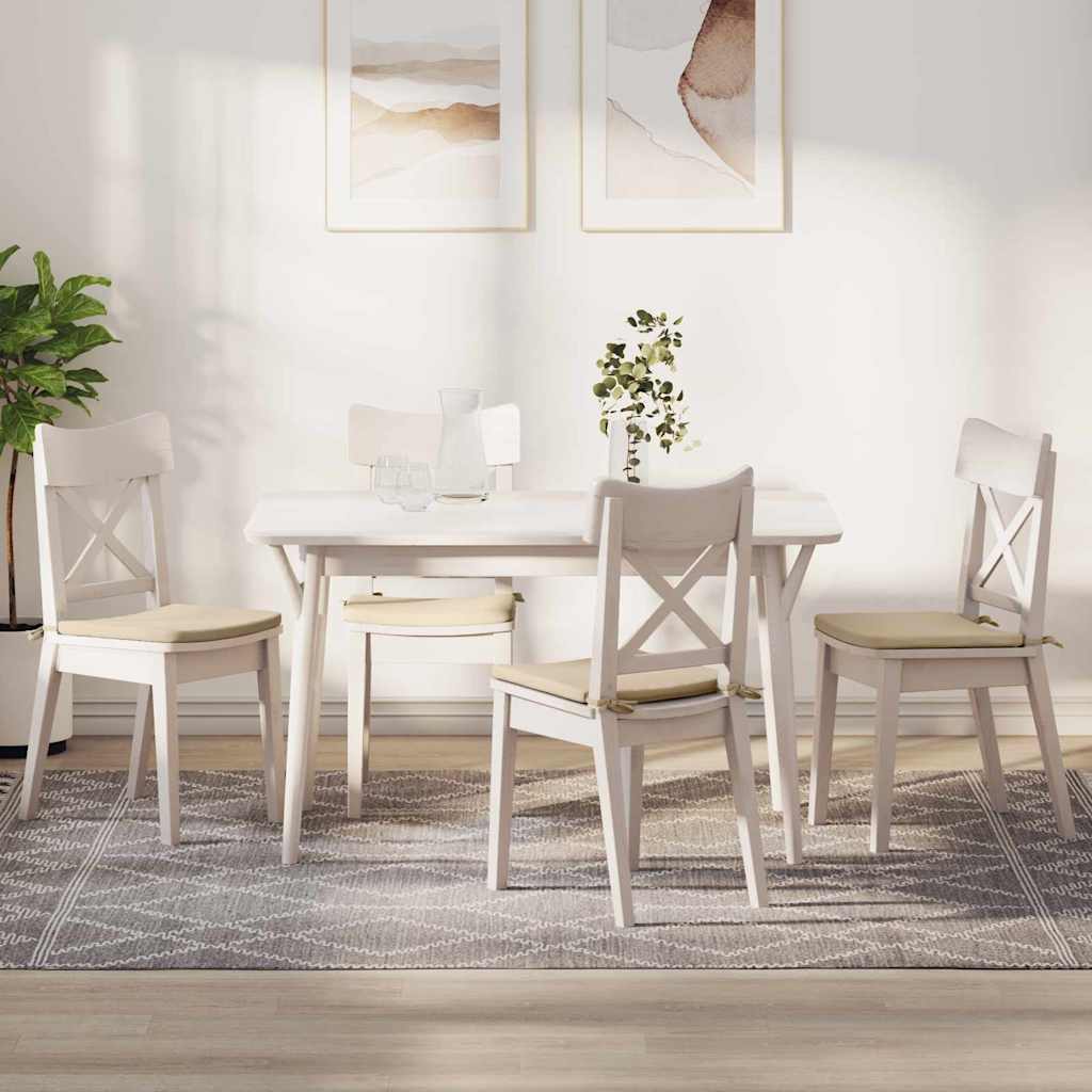 Vidaxl zitkussens 4 st microvezel stof crème 40 x 40 x 3 cm