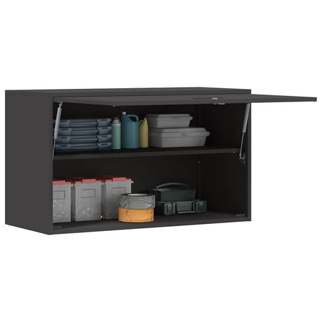 Vidaxl wandkast voor garage zwart 90 x 40 x 53 cm poedercoating staal