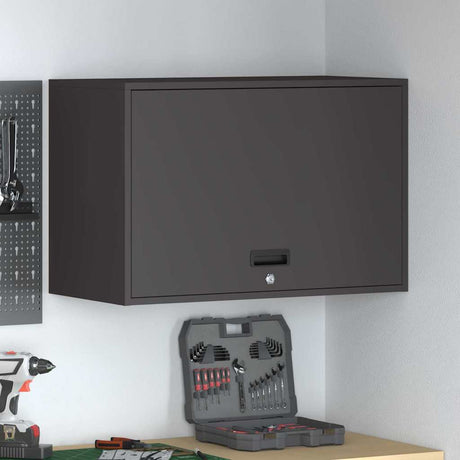 Vidaxl wandkast voor garage zwart 80 x 40 x 53 cm poedercoating staal