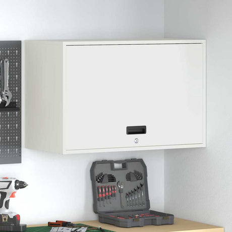 Vidaxl wandkast voor garage wit 80 x 40 x 53 cm poedercoating staal