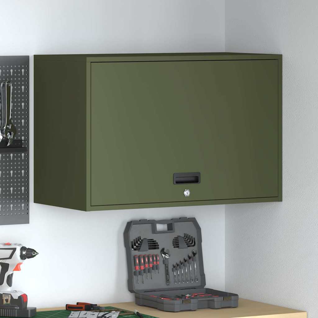 Vidaxl wandkast voor garage olijfgroen 80 x 40 x 53 cm