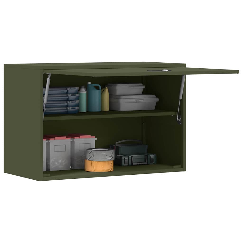 Vidaxl wandkast voor garage olijfgroen 80 x 40 x 53 cm